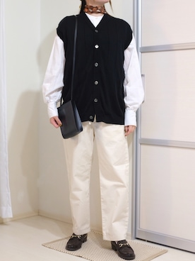 「アイテム（バンダナ/スカーフ）」を使った、ぬくいさん（レディース・160cm）の秋コーディネート