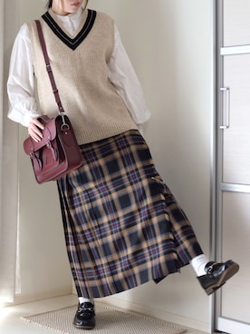 「ロングスカート」｜ぬくいさん（レディース・160cm・20代）の秋コーディネート