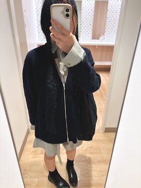 「アイテム（オールインワン・サロペット）」を使った、tanamwaさん（レディース・164cm）の冬コーディネート