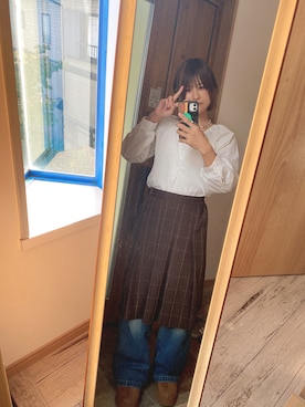 「SPINNS(スピンズ)のアイテム(パンツ)」を使った、tanamwaさん(レディース・164cm)の秋コーディネート