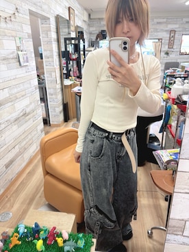 「ANAP（アナップ）のアイテム」を使った、tanamwaさん（レディース・164cm）の春コーディネート