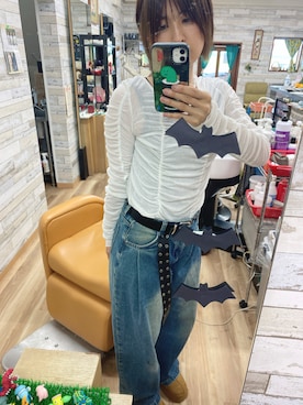 「アイテム（スリッポン）」を使った、tanamwaさん（レディース・164cm）の秋コーディネート
