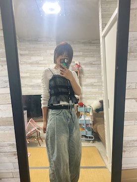 「SPINNS(スピンズ)のアイテム(パンツ)」を使った、tanamwaさん(レディース・164cm)の秋コーディネート