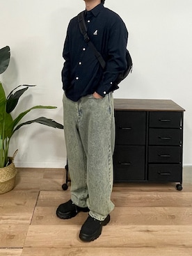 「KANGOL（カンゴール）のアイテム」を使った、ブロッコリーさん（メンズ・172cm）の夏コーディネート
