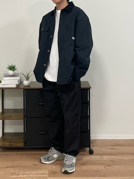 「アイテム（カバーオール）」を使った、ブロッコリーさん（メンズ・172cm）の秋コーディネート