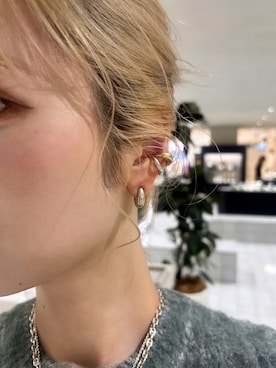 「アイテム（ピアス（両耳用））」を使った、saekaさん（レディース・172cm）の冬コーディネート