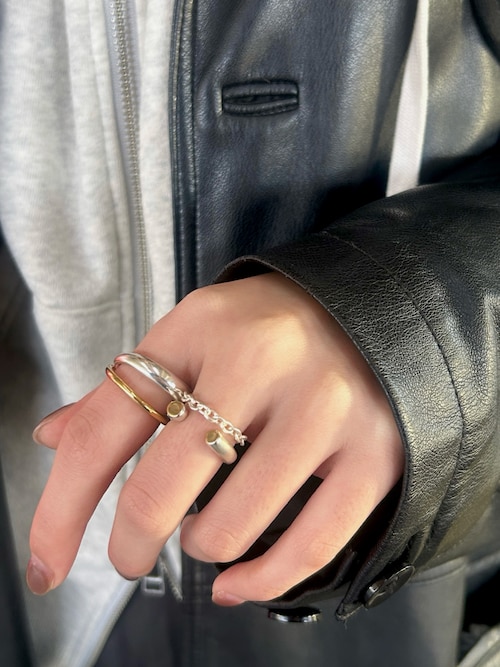 TEN. 指輪 リング SILVER925 18KGP クロスリング レディース メンズ