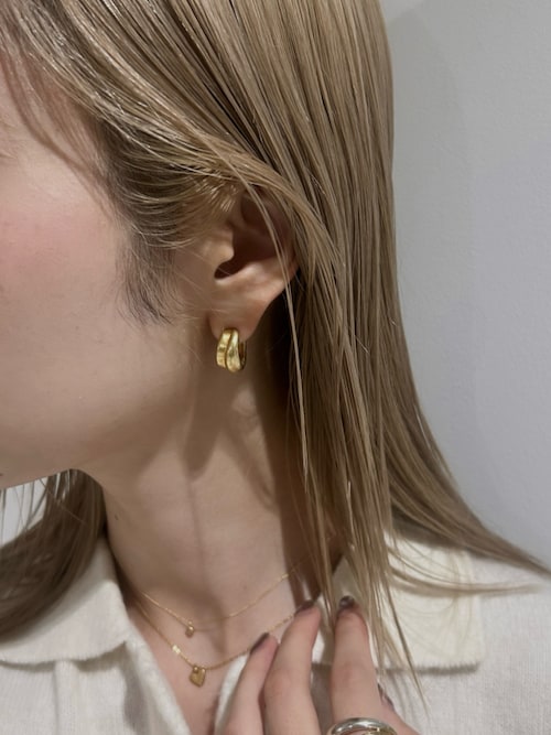 TEN. ピアス 18KGP ソギーピアス レディース メンズ : ZOZOTOWN Yahoo