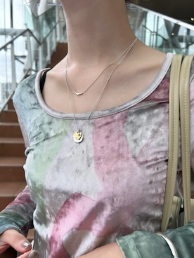 「アイテム（チャーム）」を使った、saekaさん（レディース・172cm）の秋コーディネート