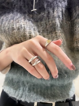 「アイテム（リング）」を使った、saekaさん（レディース・172cm）の秋コーディネート