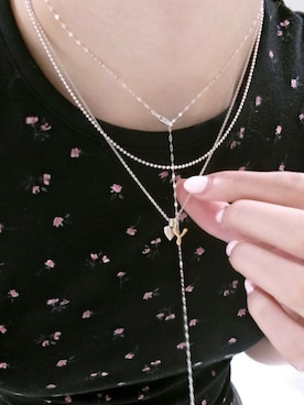 「TEN.（テン）のSILVER925 タイニーハートネックレス（ネックレス、シルバー系）」を使った、saekaさん（レディース・172cm）の秋コーディネート