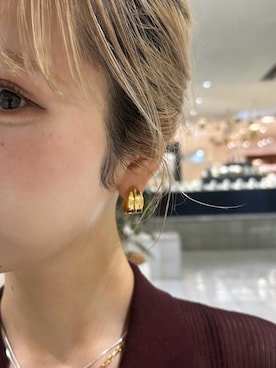 「アイテム（ピアス（両耳用））」を使った、saekaさん（レディース・172cm）の秋コーディネート