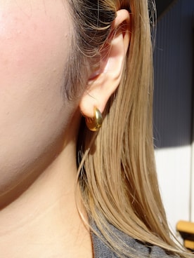 「アイテム（ピアス（両耳用））」を使った、saekaさん（レディース・172cm）の冬コーディネート