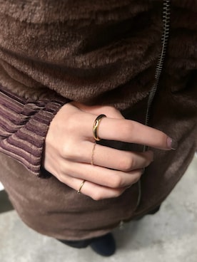 「アイテム（リング）」を使った、saekaさん（レディース・172cm）の秋コーディネート