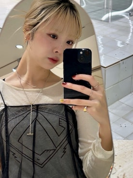 「アイテム（ピアス（両耳用））」を使った、saekaさん（レディース・172cm）の冬コーディネート