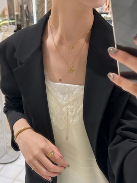 「アイテム（リング）」を使った、saekaさん（レディース・172cm）の秋コーディネート