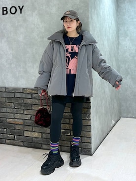 「PAGEBOY（ページボーイ）のアイテム（ブルゾン）」を使った、ぬまさん（レディース・156cm）の冬コーディネート