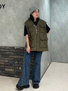 「アイテム（その他アウター）」を使った、ぬまさん（レディース・156cm）の秋コーディネート