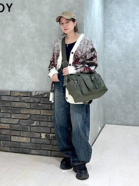 「PBLIM（ページボーイリム）の《UNISEX》スラブブリーチデニム（デニムパンツ）」を使った、ぬまさん（レディース・156cm）の秋コーディネート