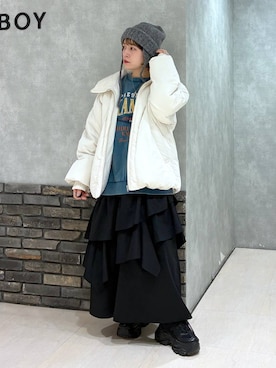 「PAGEBOY（ページボーイ）のアイテム（ジャケット/アウター）」を使った、ぬまさん（レディース・156cm）の冬コーディネート