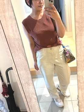 「アイテム（デニムパンツ）」を使った、erinarianさん（レディース・160cm）の夏コーディネート