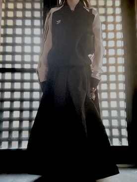 「アイテム（ジャージ）」を使った、momoさん（レディース・151cm）の冬コーディネート