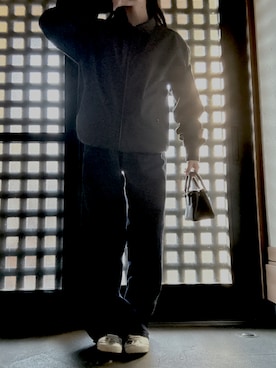 「PRADA（プラダ）のアイテム」を使った、momoさん（レディース・151cm）の冬コーディネート