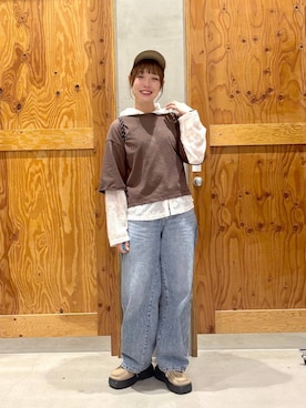 「UNIVERSAL OVERALL（ユニバーサルオーバーオール）のアイテム」を使った、hihihinappiさん（レディース・161cm）の春コーディネート