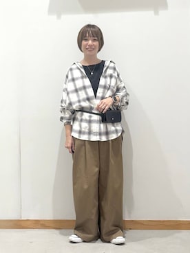 「GLOBAL WORK（グローバルワーク）のアイテム（トップス）」を使った、hihihinappiさん（レディース・161cm）の秋コーディネート