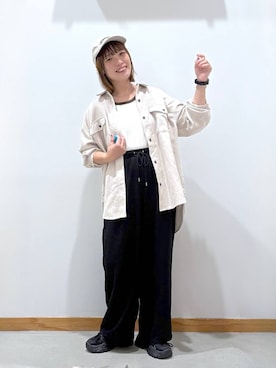 「GLOBAL WORK（グローバルワーク）のアイテム（タンクトップ）」を使った、hihihinappiさん（レディース・161cm）の秋コーディネート