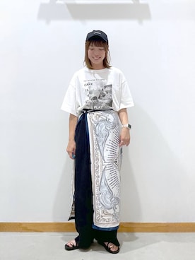 「アイテム（財布/小物、ホワイト系）」を使った、hihihinappiさん（レディース・161cm）の夏コーディネート