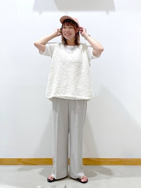 「アイテム（ベスト）」を使った、hihihinappiさん（レディース・161cm）の夏コーディネート