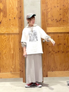 「GLOBAL WORK（グローバルワーク）のアイテム（帽子）」を使った、hihihinappiさん（レディース・161cm）の春コーディネート