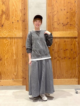 「UNIVERSAL OVERALL（ユニバーサルオーバーオール）のアイテム」を使った、hihihinappiさん（レディース・161cm）の春コーディネート