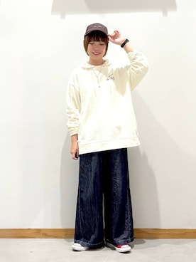 「GLOBAL WORK（グローバルワーク）のアイテム（帽子）」を使った、hihihinappiさん（レディース・161cm）の秋コーディネート