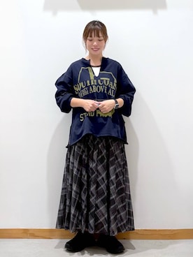 「GLOBAL WORK（グローバルワーク）のアイテム（タンクトップ）」を使った、hihihinappiさん（レディース・161cm）の秋コーディネート