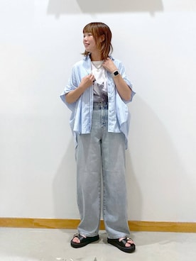 「LEPSIM（レプシィム）のアイテム」を使った、hihihinappiさん（レディース・161cm）の夏コーディネート