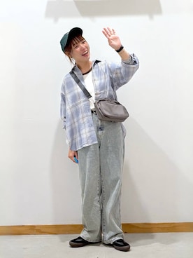 「GLOBAL WORK（グローバルワーク）のアイテム（ベルト）」を使った、hihihinappiさん（レディース・161cm）の秋コーディネート