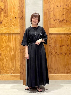 「GLOBAL WORK（グローバルワーク）のコットンライクフレアスカート/661721（スカート、グレー系）」を使った、hihihinappiさん（レディース）の夏コーディネート