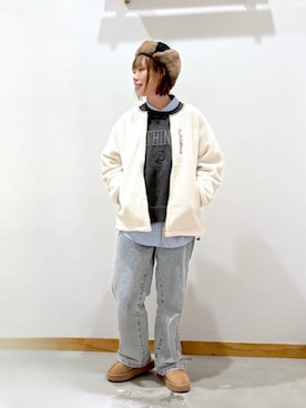 「GLOBAL WORK（グローバルワーク）のアイテム（パンツ）」を使った、hihihinappiさん（レディース・161cm）の冬コーディネート