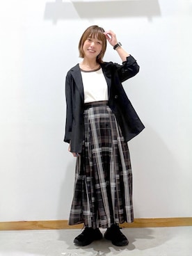 「LAKOLE（ラコレ）のアイテム」を使った、hihihinappiさん（レディース・161cm）の秋コーディネート