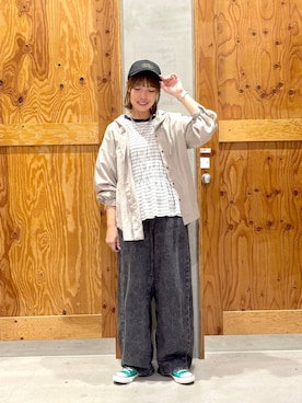 「GLOBAL WORK（グローバルワーク）のアイテム（帽子）」を使った、hihihinappiさん（レディース・161cm）の夏コーディネート