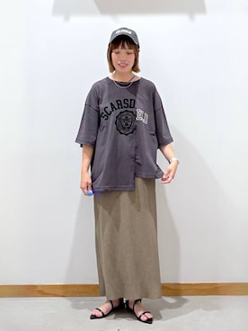 「ラフ」｜「アイテム（帽子）」を使った、hihihinappiさん（レディース・161cm）の夏コーディネート