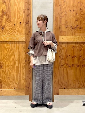 「GLOBAL WORK（グローバルワーク）のアイテム（スウェット）」を使った、hihihinappiさん（レディース・161cm）の春コーディネート