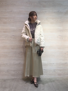 「アイテム（スカート）」を使った、らむしさん（レディース・171cm）の冬コーディネート