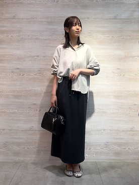 「アイテム（リング）」を使った、らむしさん（レディース・171cm）の秋コーディネート