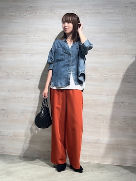 「Jena espace merveilleux（ジェナ　エスパスメルヴェイユ）のアイテム（Tシャツ/カットソー）」を使った、らむしさん（レディース・171cm）の秋コーディネート