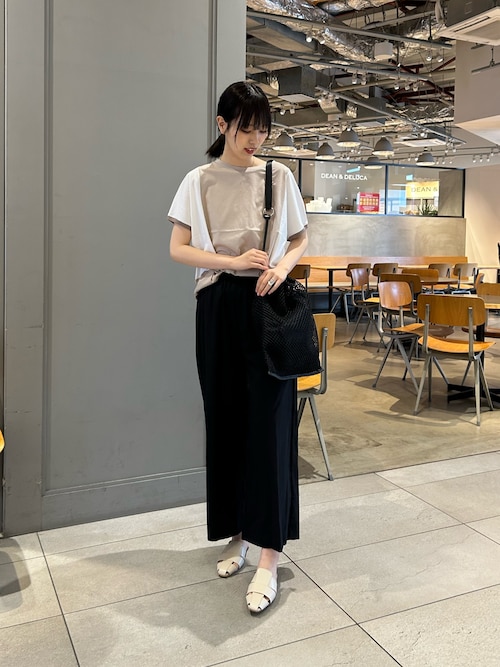 セール】【体型カバー／1枚で決まる配色Tシャツ】バックライン