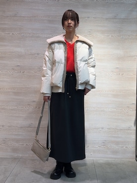 「アイテム（その他アウター）」を使った、らむしさん（レディース・171cm）の秋コーディネート