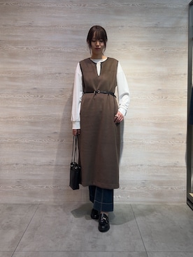 「アイテム（ワンピース/ドレス）」を使った、らむしさん（レディース・171cm）の秋コーディネート